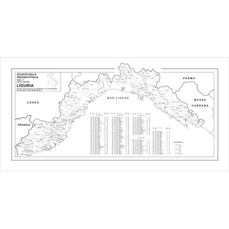 Regione Liguria con CAP