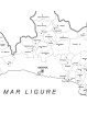 Map of Liguria with postal codes