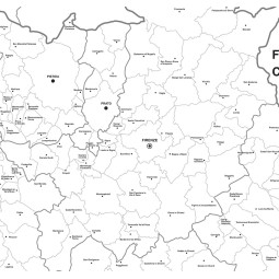 Map of Tuscany with postal codes