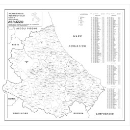Map of Abruzzo with postal codes