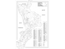 Carta geografica della Regione Calabria