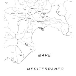 Map of Sardinia with postal codes