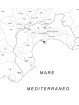 Map of Sardinia with postal codes