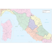 Administrative map of central Italy