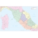 Carta geografica dell'Italia amministrativa Centrale