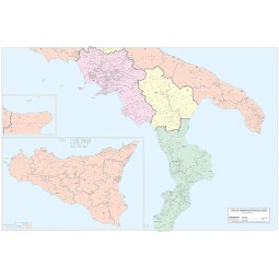 Administrative map of southern Italy