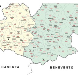 Map of Basilicata with postal codes