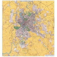 Planimetria di Roma a colori CAP