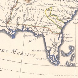 Antique map of Canada , United States and Florida,second sheet