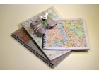 Quaderni di viaggio con cartine geografiche stampate