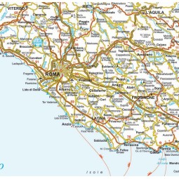 Road map of Italy