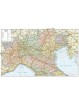 Political road map of northern  Italy 