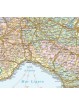 Political road map of northern  Italy 