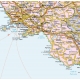 Political road map of southern Italy 