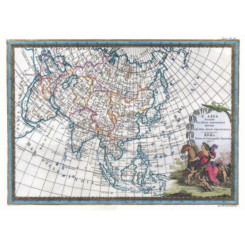 Antique map of Asia