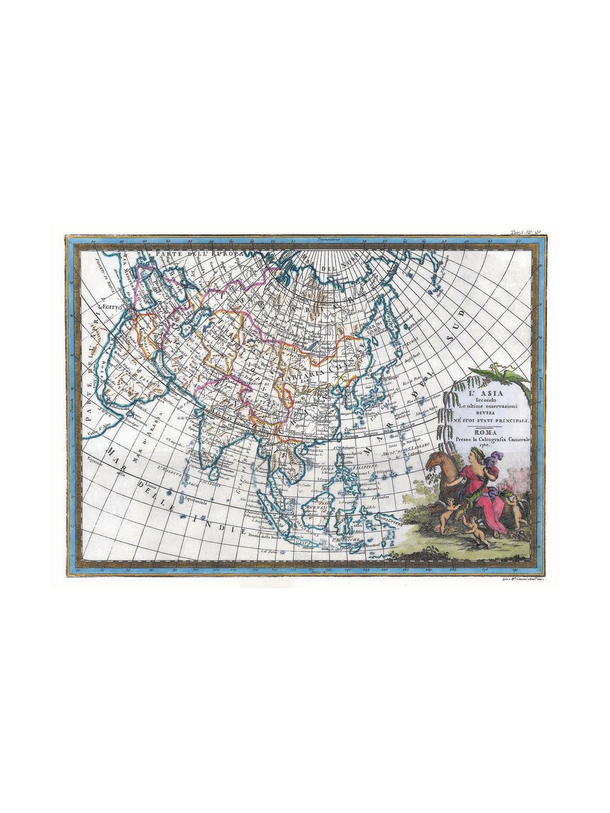 Antique map of Asia