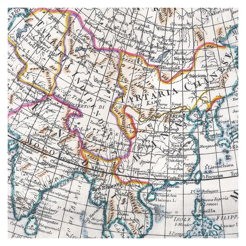 Antique map of Asia