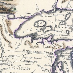 Antique map of Canada , United States and Florida, first sheet