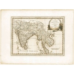 Carta antica delle Indie Orientali 1797