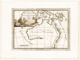 Carta geografica antica della Nuova Olanda e Nuova Guinea 1798