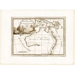 Carta antica della Nuova Olanda e Nuova Guinea 1798