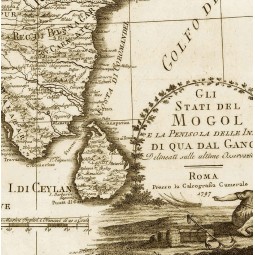 Antique map of India