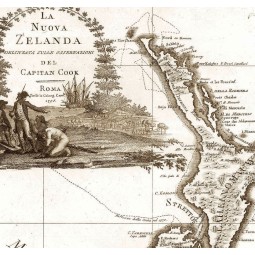Antique map of New Zealand