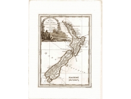 Antique map of New Zealand