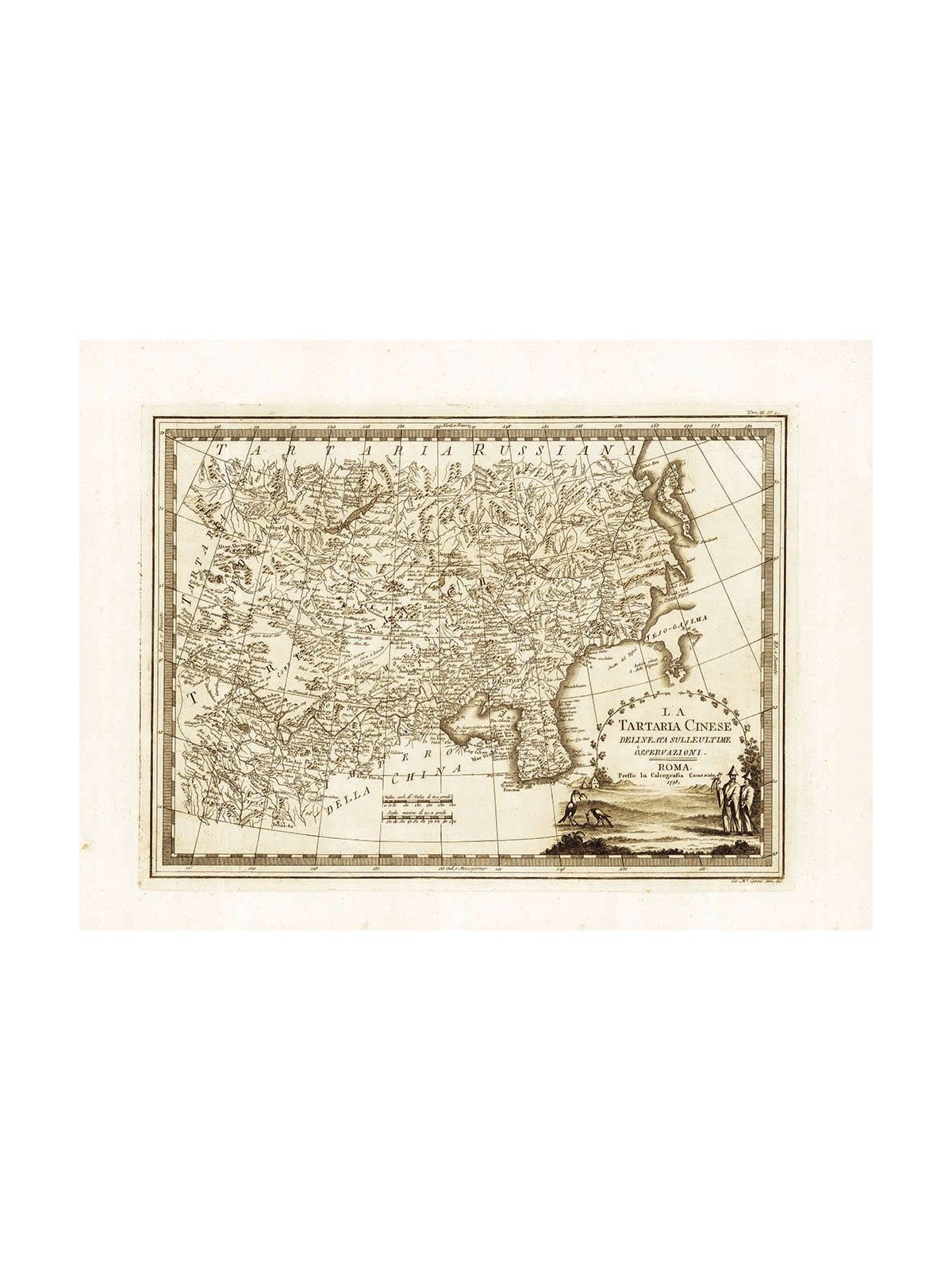 Antique map of Chinese Tartary