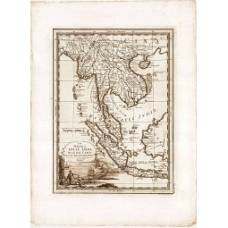 Carta antica della Penisola delle Indie 1797