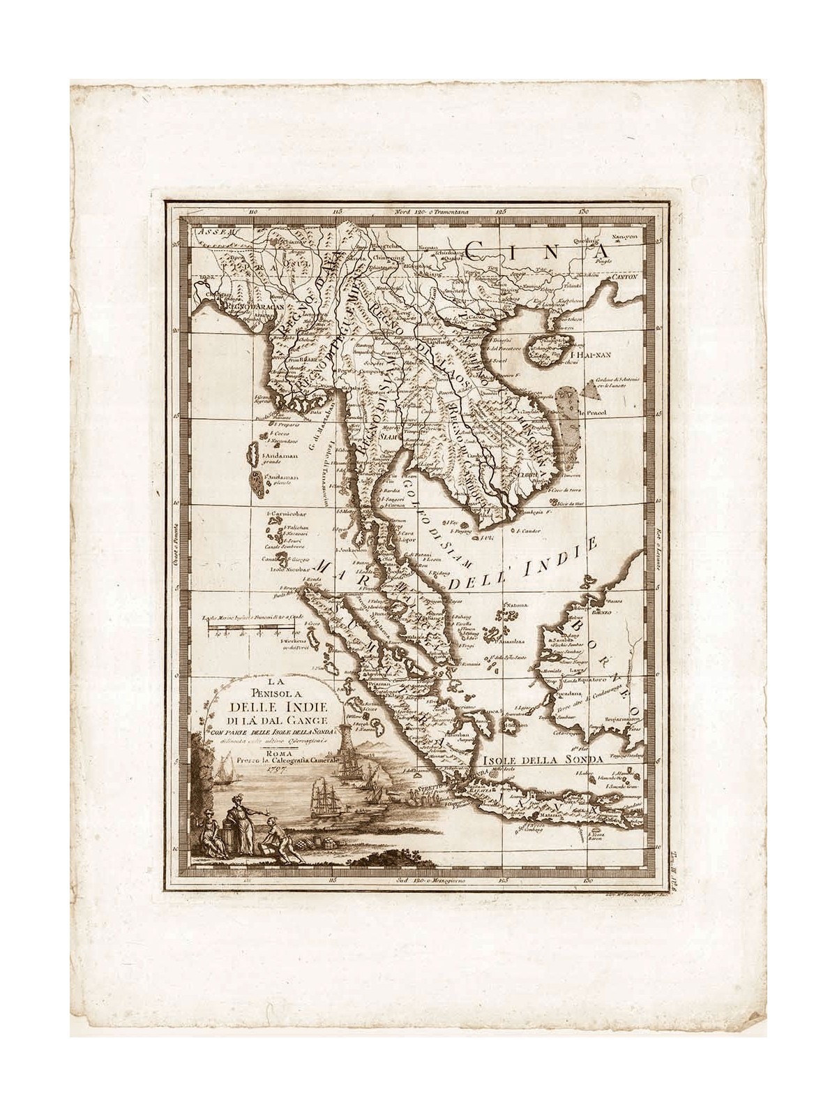 Antique  map of the peninsula of India