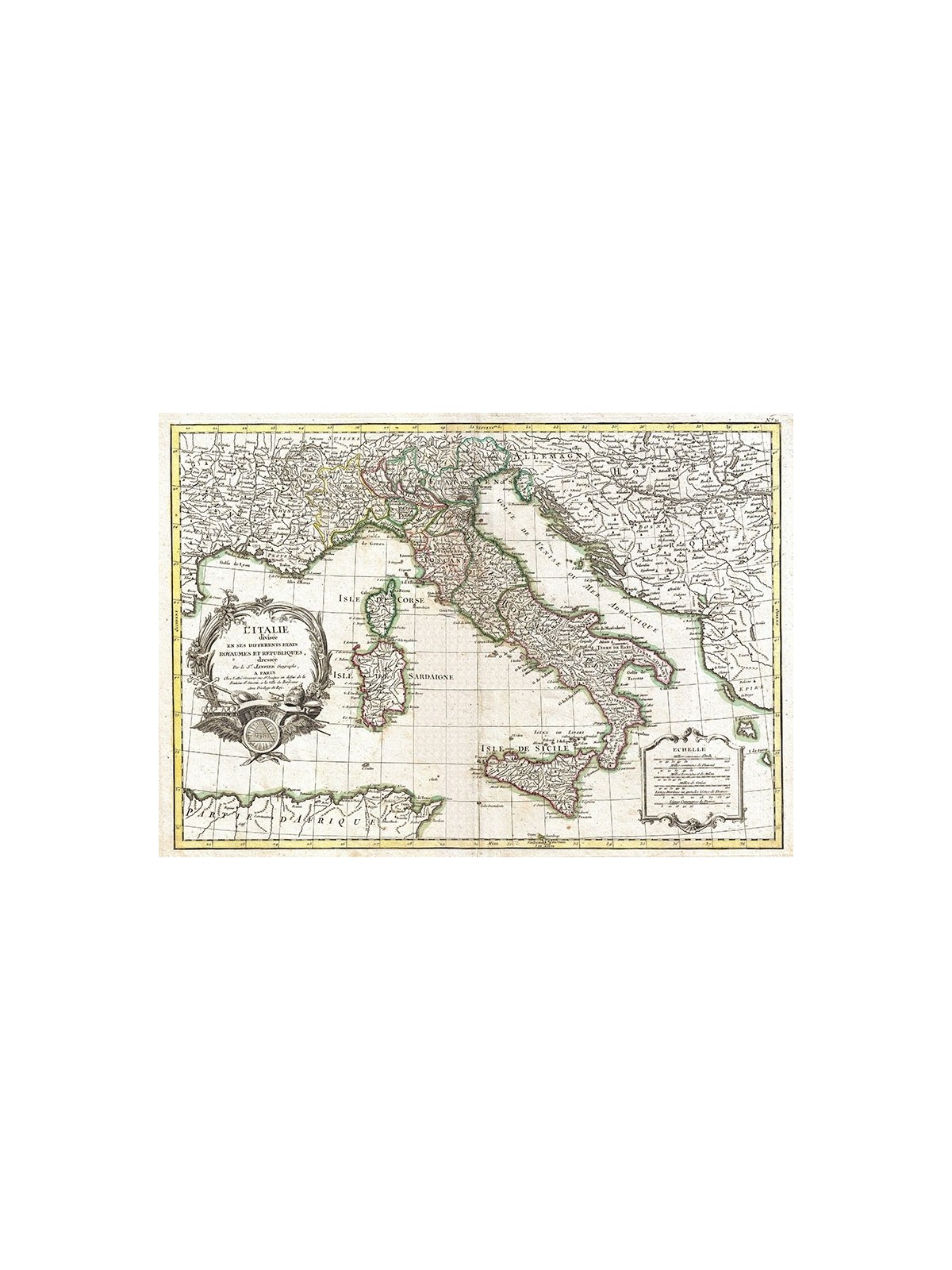 Antique map of Italy