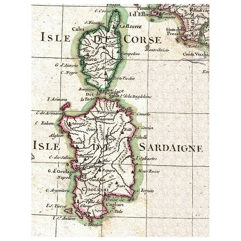 Antique map of Italy