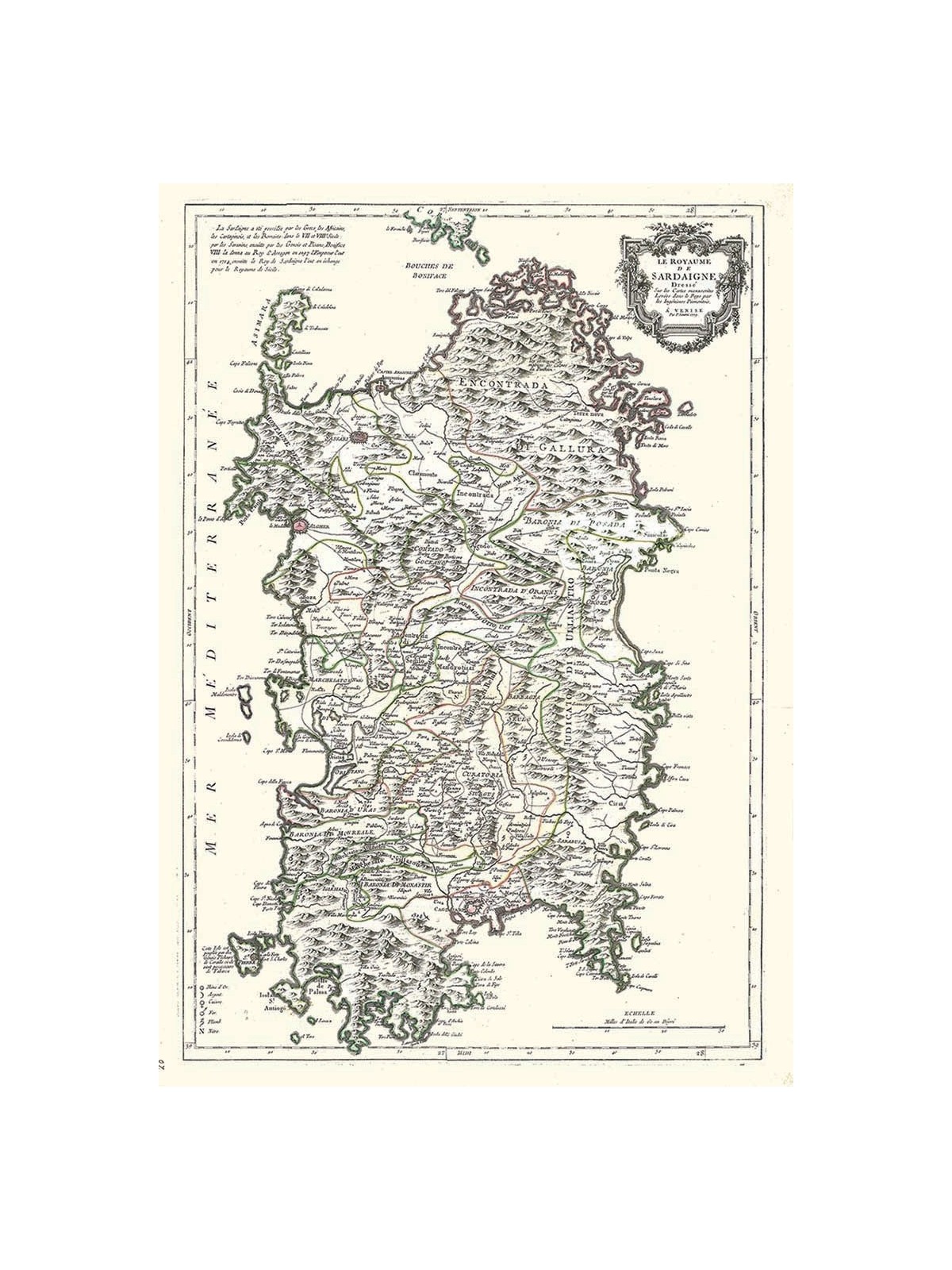 antique map of Sardinia