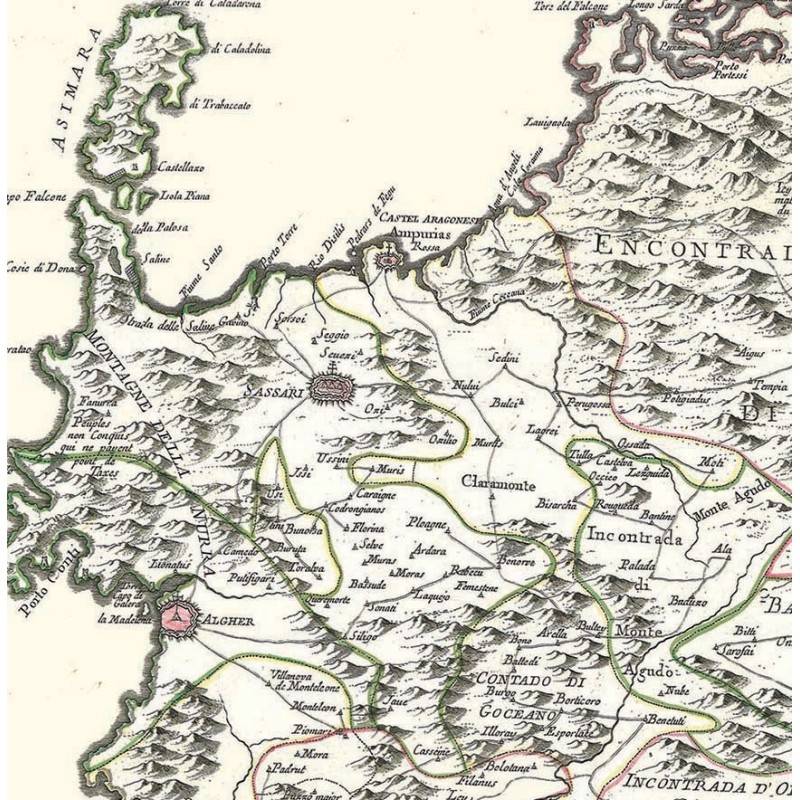 antique map of Sardinia