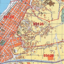 Plan of Reggio Calabria with postal codes