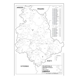 Map of Umbria with postal codes