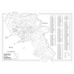 Map of Campania with postal codes
