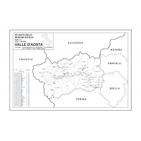 Map of Valle d'Aosta with postal codes