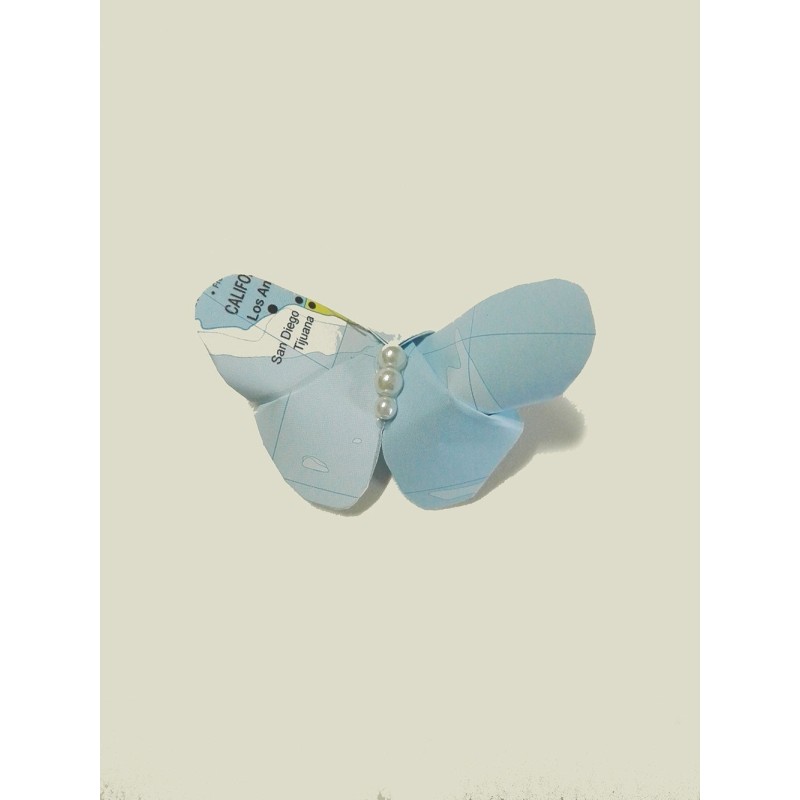 Farfalla decorativa con carta geografica