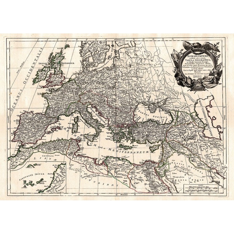 Carta geografica antica dell'impero romano