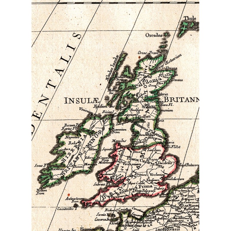 Carta geografica antica dell'impero romano