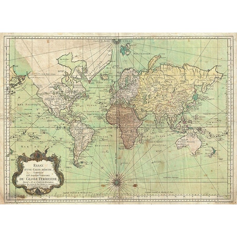 Carta da parati con carte geografiche