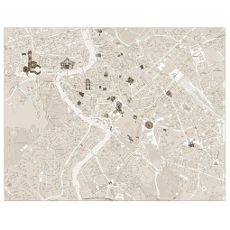 Carta stradale della città di Roma
