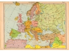 Carta geografica vintage dell'Europa 1940