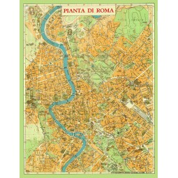 Carta geografica Roma 1970