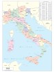 Carta geografica dell'Italia amministrativa a colori