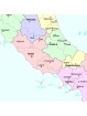 Carta geografica dell'Italia amministrativa a colori