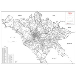 Provincia stradale di Roma in bianco e nero