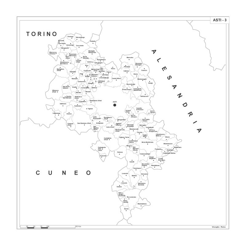 Map of Abruzzo with postal codes